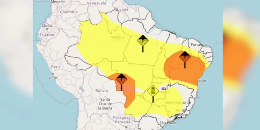 Maranhão em alerta laranja por risco de tempestades e ventos fortes