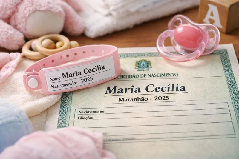 Maria Cecília e Ravi lideram nomes mais registrados no Maranhão em 2025