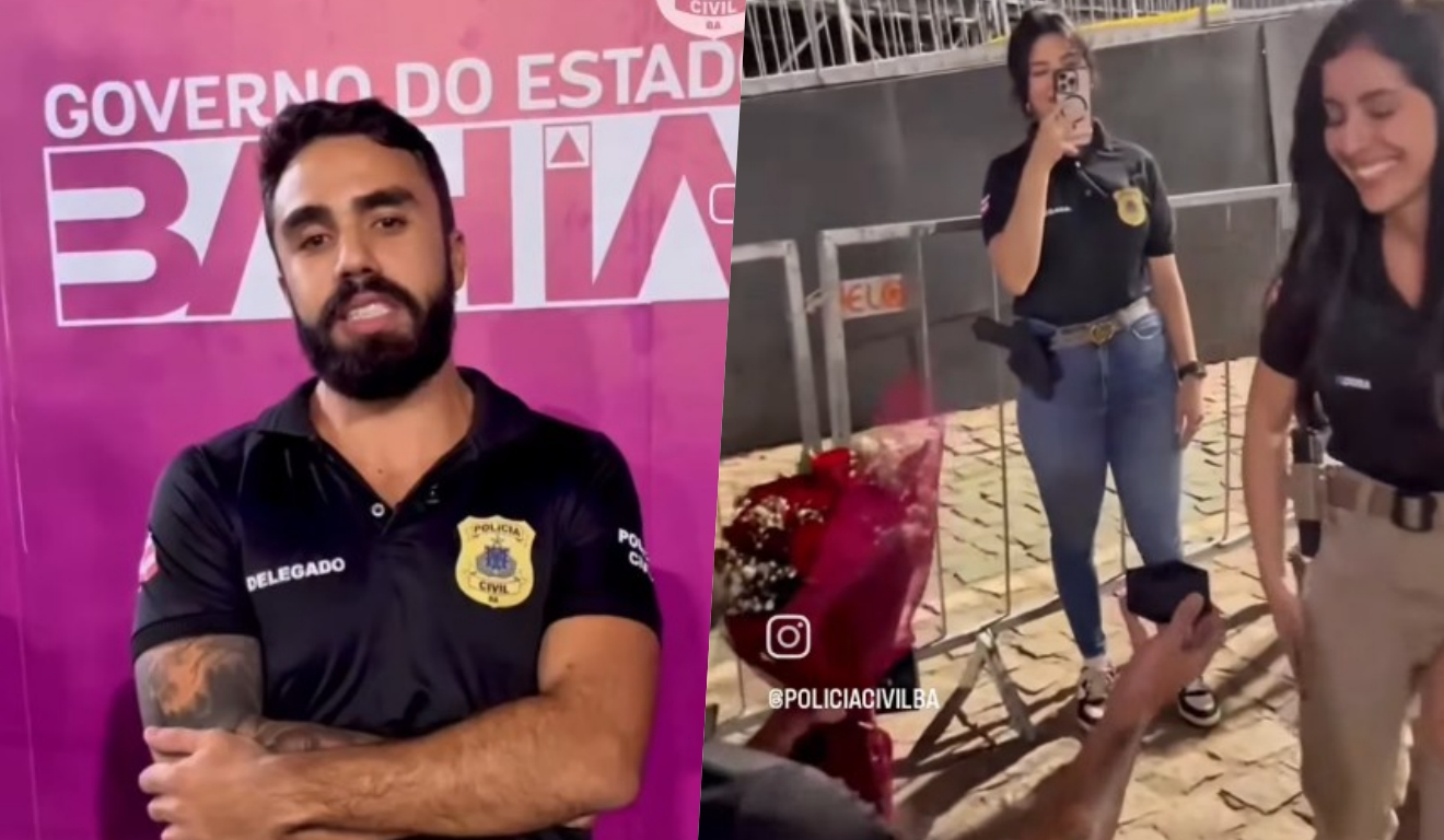 Delegado da Polícia Civil faz pedido de casamento durante réveillon em Salvador