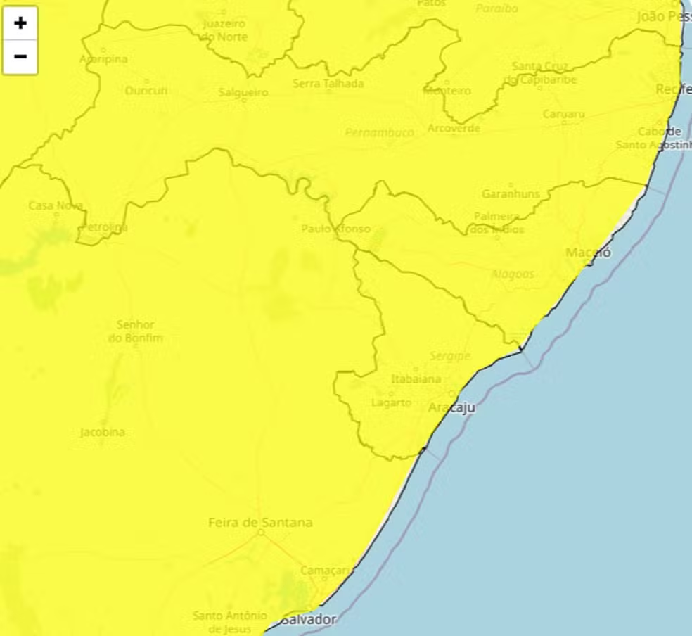 INMET prevê chuva em todos os municípios de Alagoas até terça-feira