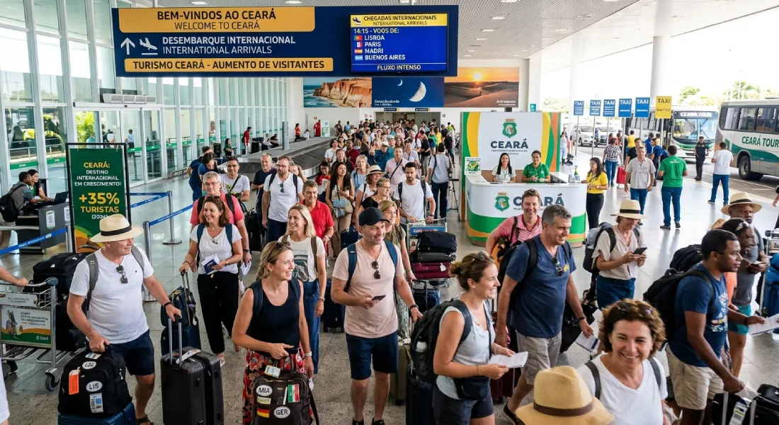 Turismo no Ceará cresce 43% com ampliação da presença europeia em 2026