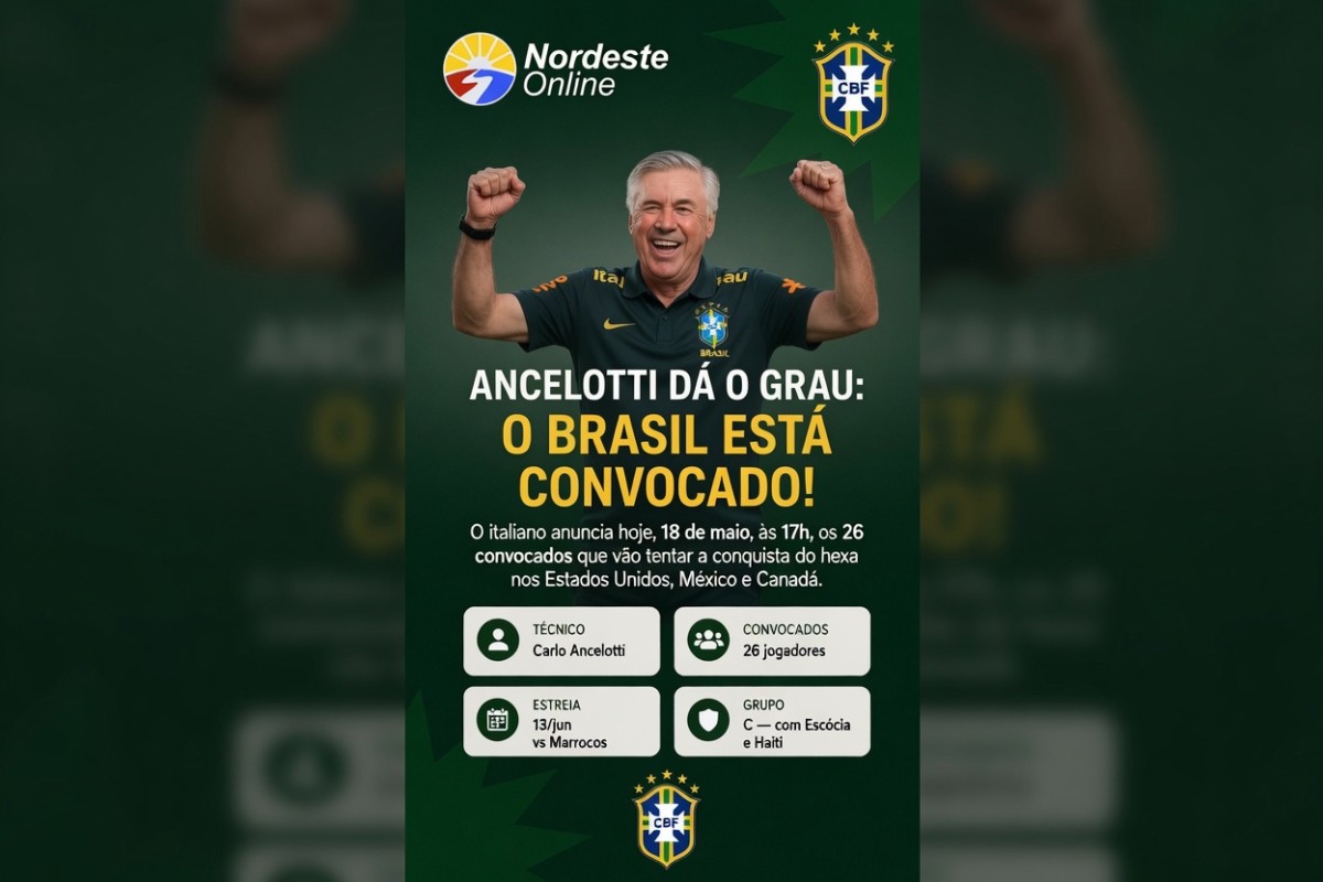 É hoje! Carlo Ancelotti define os 26 do Brasil para a Copa; veja os favoritos e a situação de Neymar