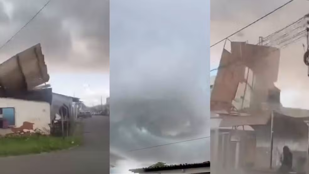 Redemoinho de destruição: O susto dos moradores de São Luís com o princípio de tornado que durou 5 minutos