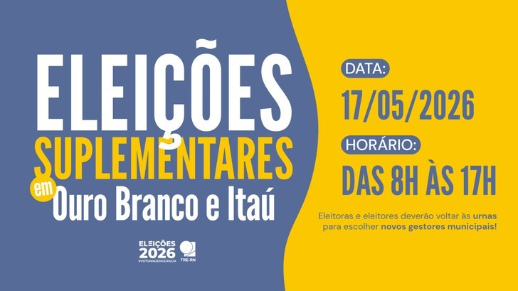 Eleições Suplementares: Itaú e Ouro Branco voltam às urnas neste domingo para escolher novos prefeitos