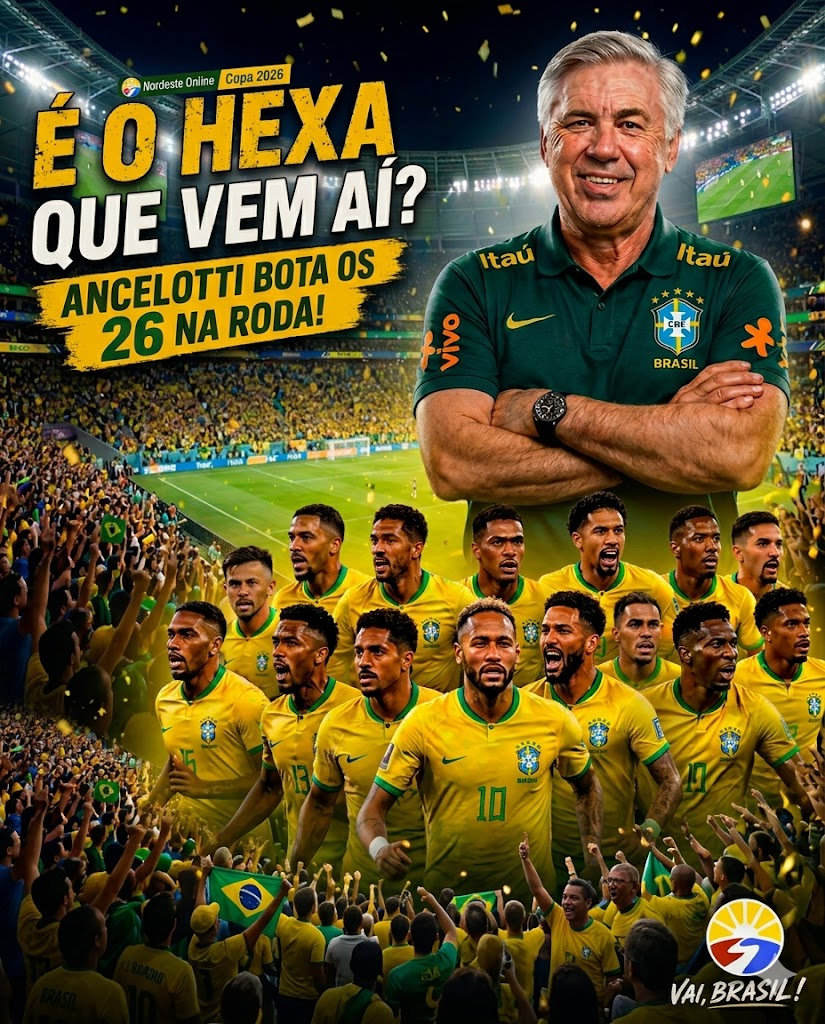 Brasil fecha lista de 26 para a Copa com Neymar e surpresas no ataque